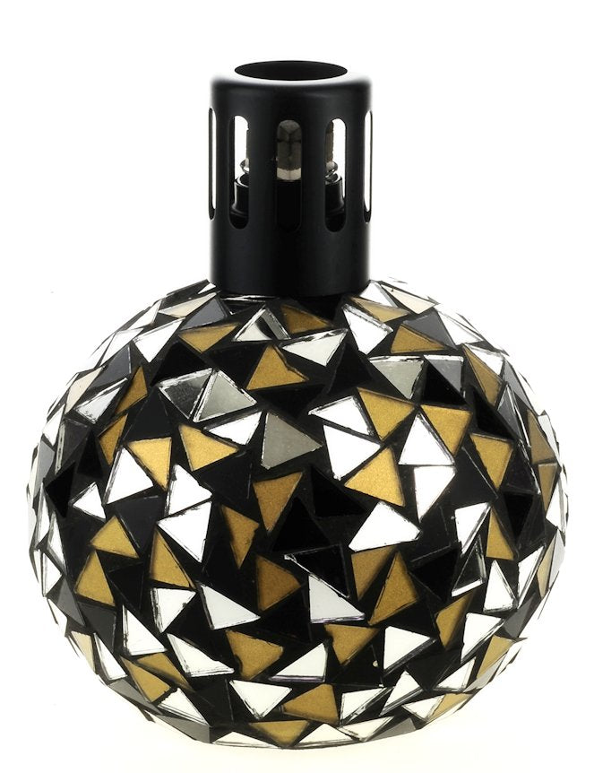 BLACK - GOLD Mosaic Lampair Fragrance Lamp by Millefiori Milano