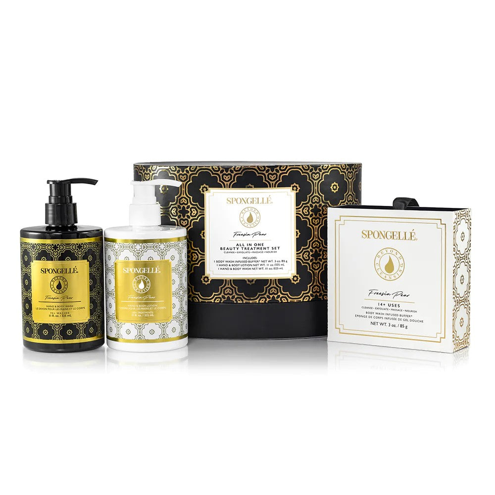 FREESIA PEAR Daisy Collection Body Gift Set  (Body Wash + Body Lotion + Boxed Flower)