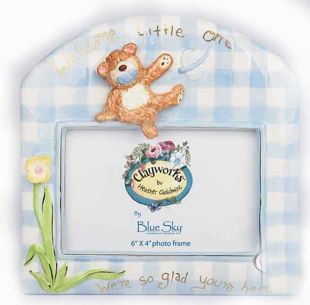Welcome Little One Frame BLUE - Clayworks