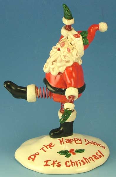 Santa Happy Dance Bobble - Clayworks