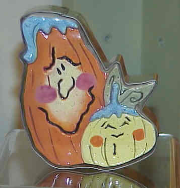 Two Pumpkins Cookie Press Cutter - - Clayworks