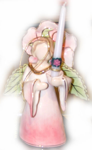 Country Rose Chime Angel - Clayworks