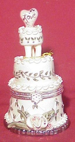 Silver Wedding Cake Box - Clayworks Wedding