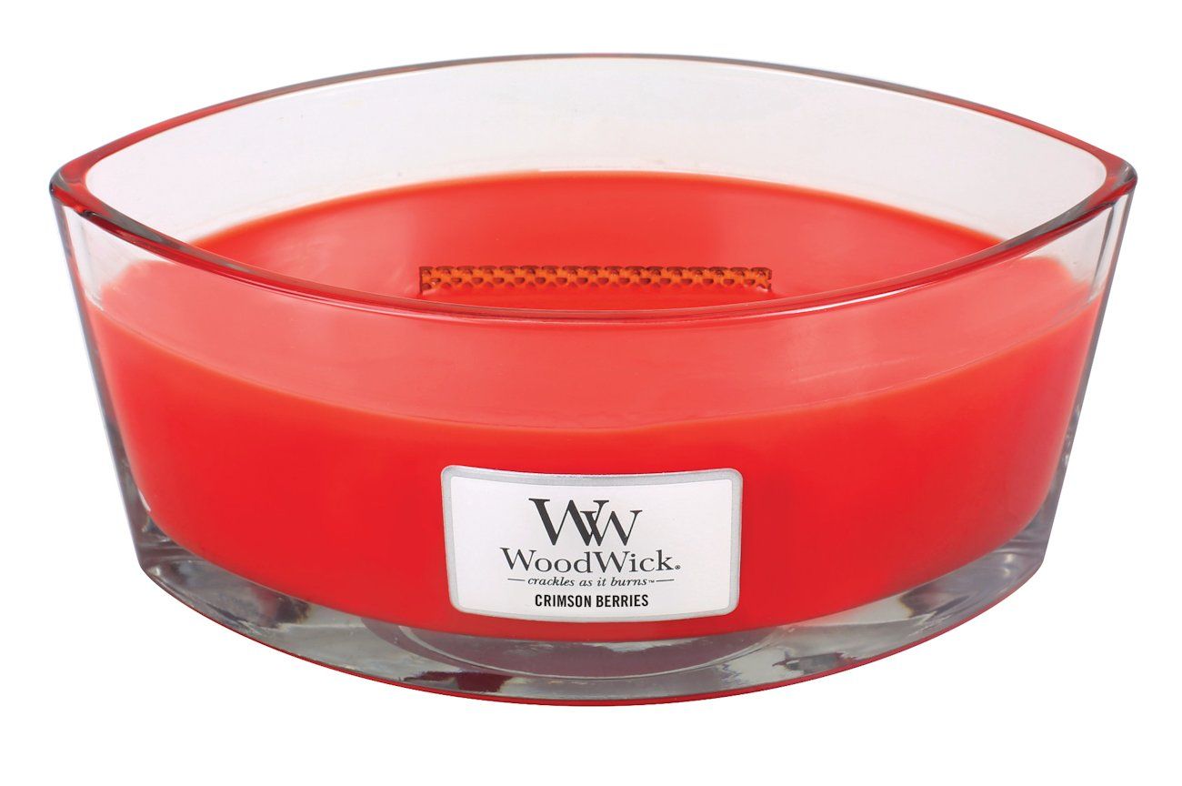 CRIMSON BERRIES Ellipse HearthWick Flame Scented Candle by WoodWick