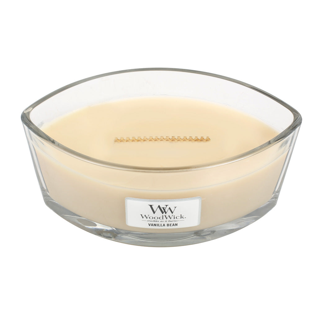 Vanilla Bean HearthWick Flame Scented Candle by WoodWick