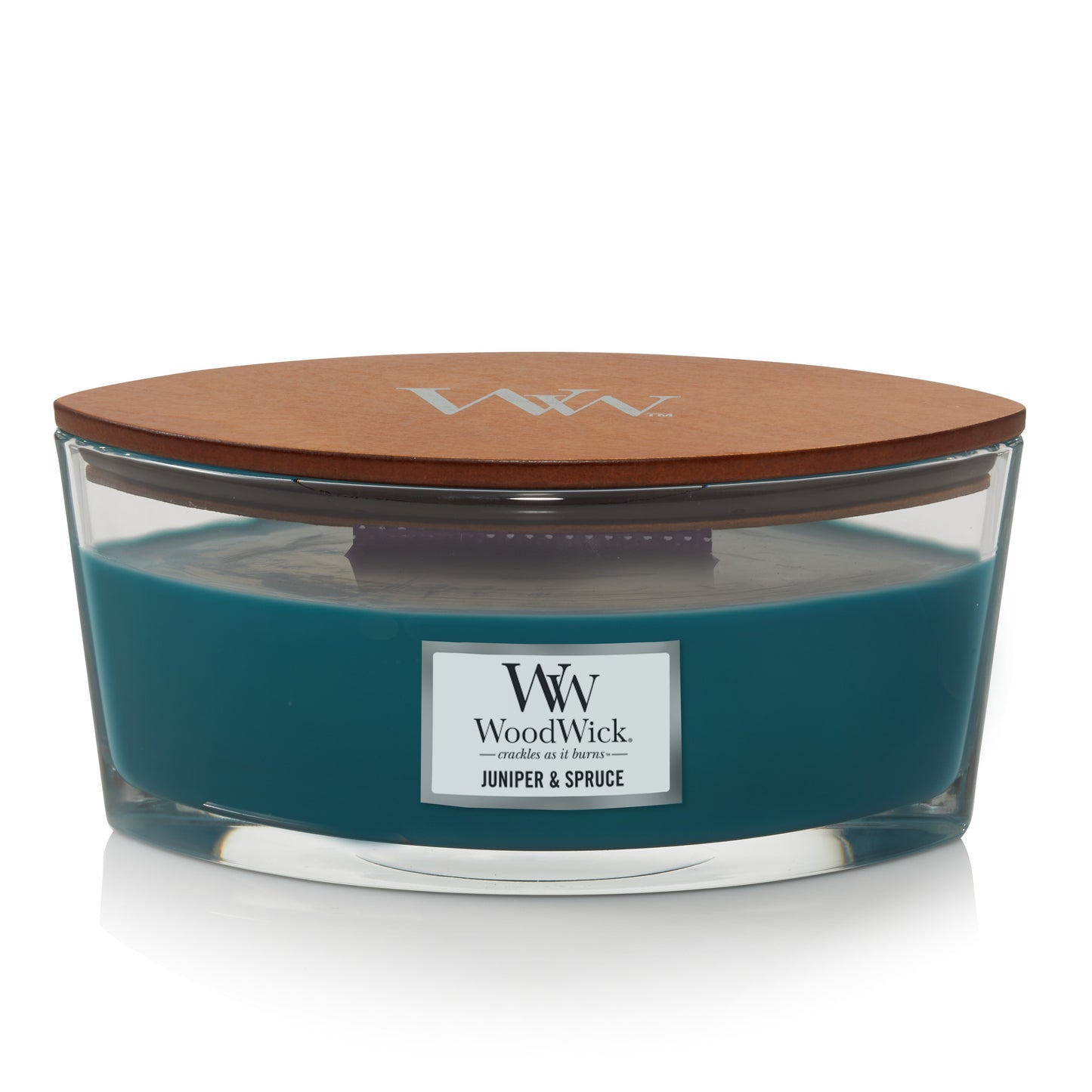JUNIPER and SPRUCE HearthWick Flame Large Scented Candle by WoodWick.