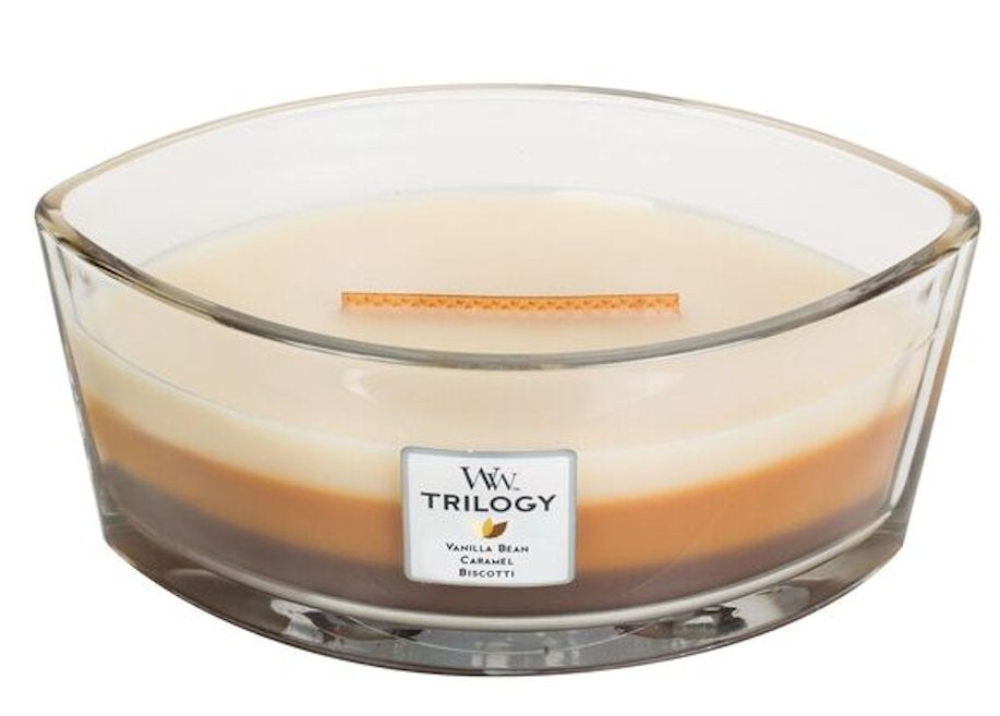 CAFE SWEETS TRILOGY - HearthWick Flame Scented Candle by WoodWick - 3 in One