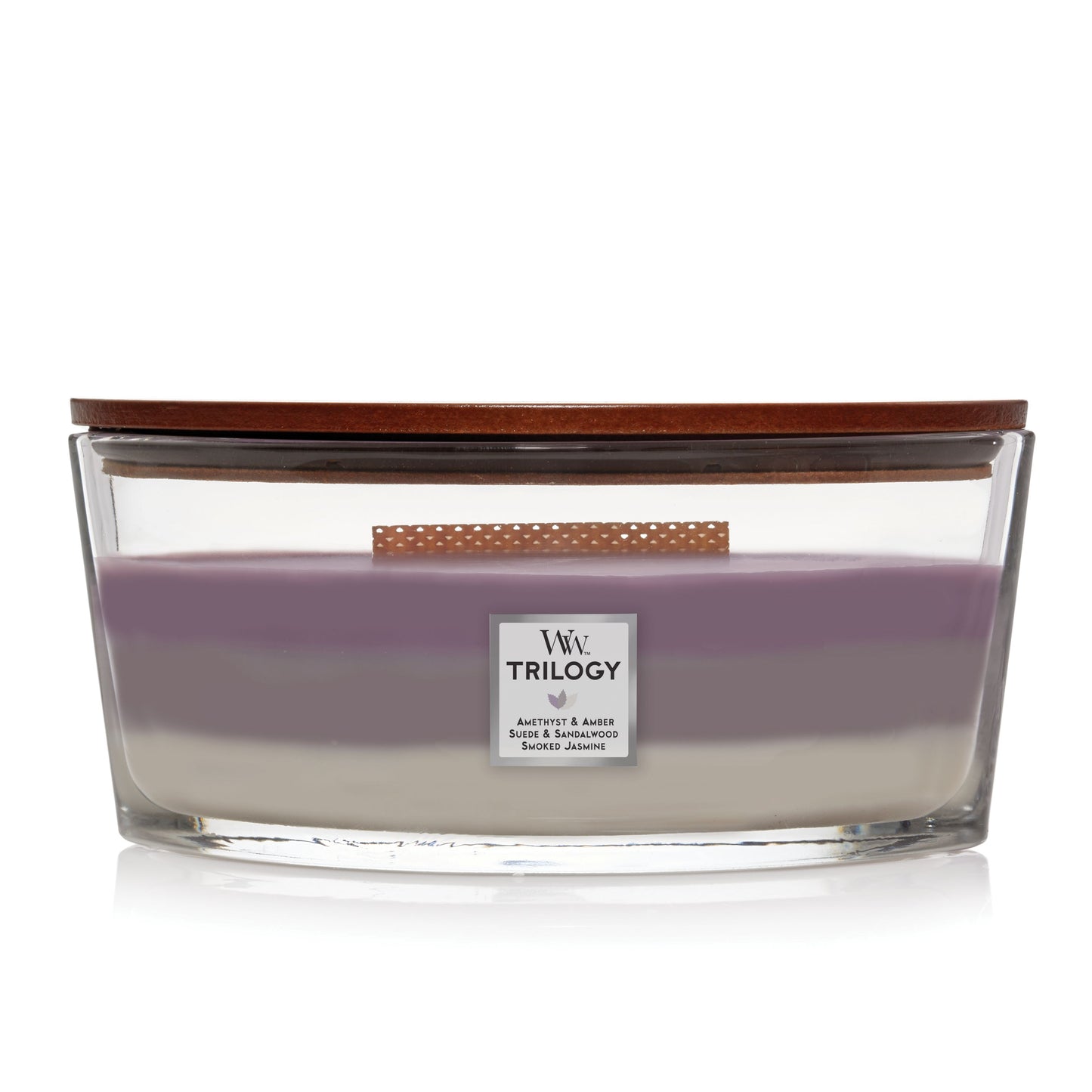 AMETHYST SKY TRILOGY - Ellipse HearthWick Flame Scented Candle by WoodWick - 3 in One
