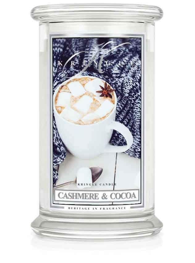 CASHMERE COCOA Large 2-Wick 22 oz 100 Hour Jar by Kringle Candles
