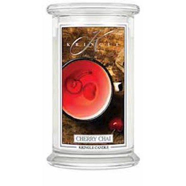 CHERRY CHAI Large 2-Wick 22 oz 100 Hour Hour Jar by Kringle Candles