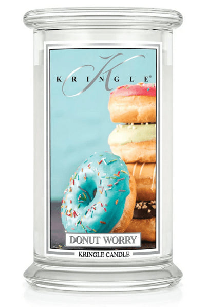 DONUT WORRY Large 2-Wick 22 oz 100 Hour Hour Jar by Kringle Candles