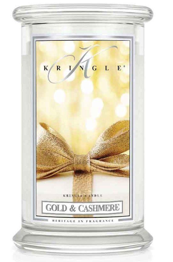 GOLD CASHMERE Large 2-Wick 22 oz 100 Hour Jar by Kringle Candles