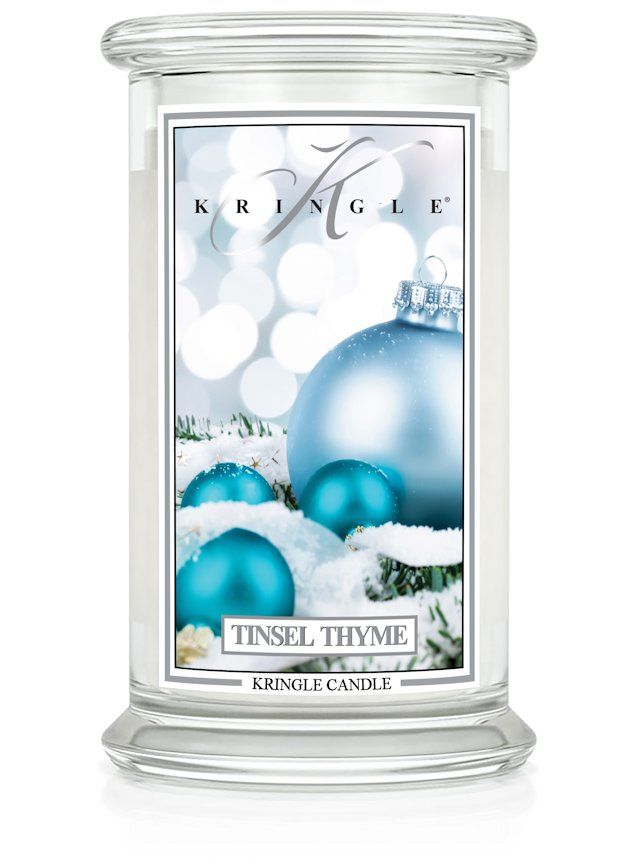 TINSEL THYME Large 2-Wick 22 oz 100 Hour Jar by Kringle Candles
