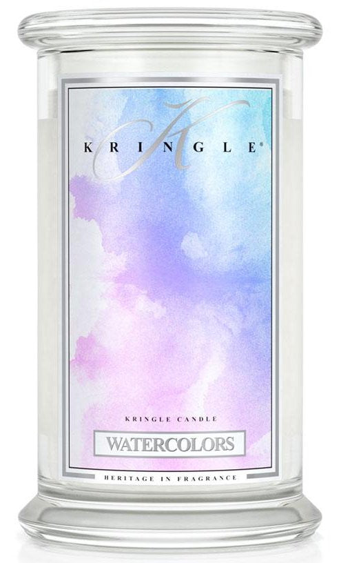 WATERCOLORS Large 2-Wick 22 oz 100 Hour Hour Jar by Kringle Candles
