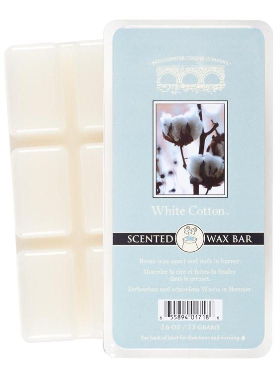 WHITE COTTON Scented Wax Bar or Mixer Melt by Bridgewater