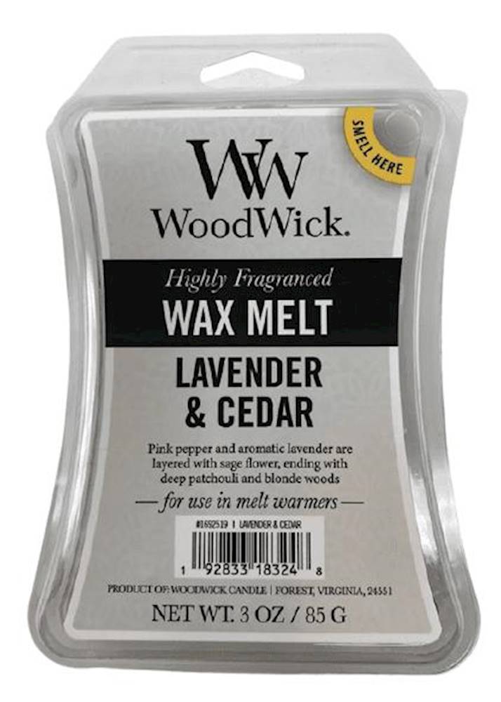 LAVENDER CEDAR WoodWick 3oz Wax Melt