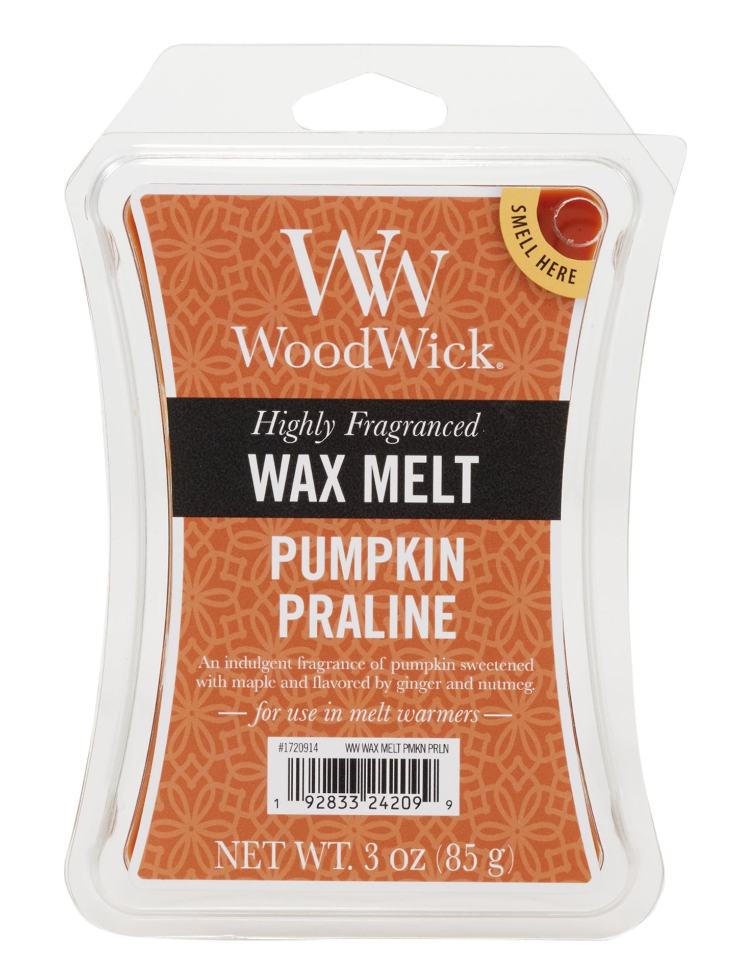 PUMPKIN PRALINE WoodWick 3oz Wax Melt
