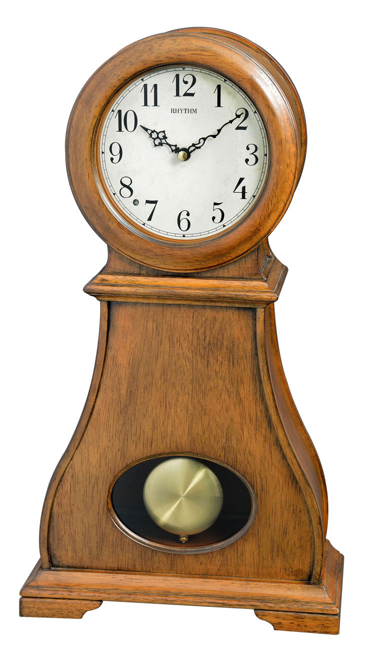 MANOR Wooden Mantle Clock by Rhythm Clocks