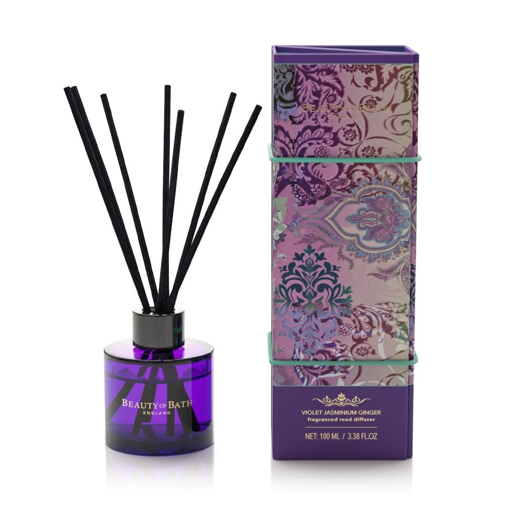 VIOLET JASMINE GINGER Beauty of Bath Fragranced Reed Diffuser 100 ml