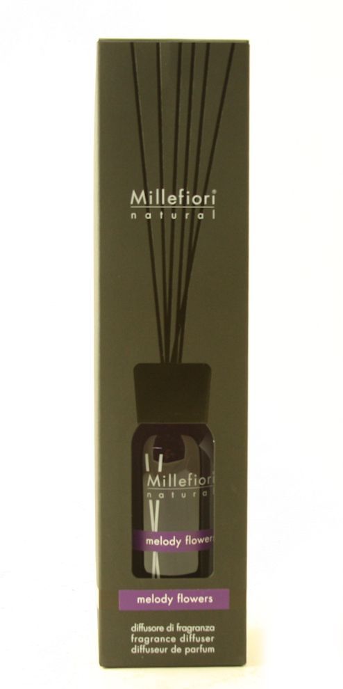 MELODY FLOWERS - Natural Fragrance 100 ml Reed Diffuser by Millefiori Milano