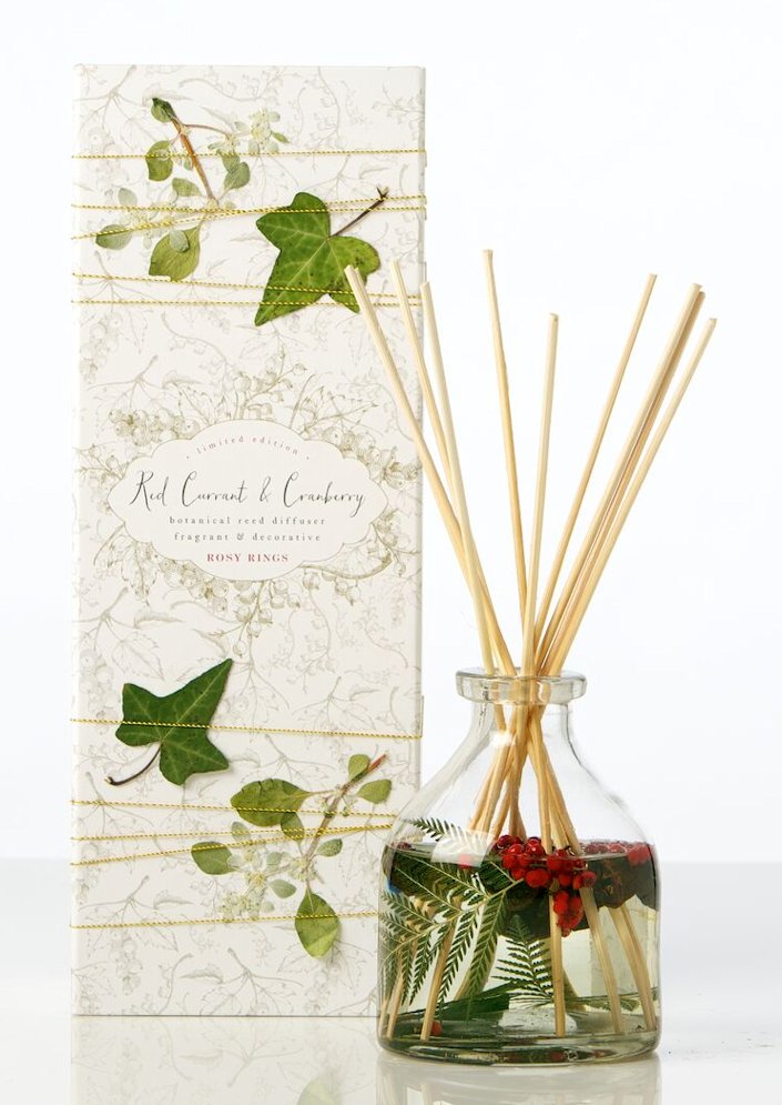 RED CURRANT & CRANBERRY Petal and Thread Rosy Rings Botanical Reed Diffuser