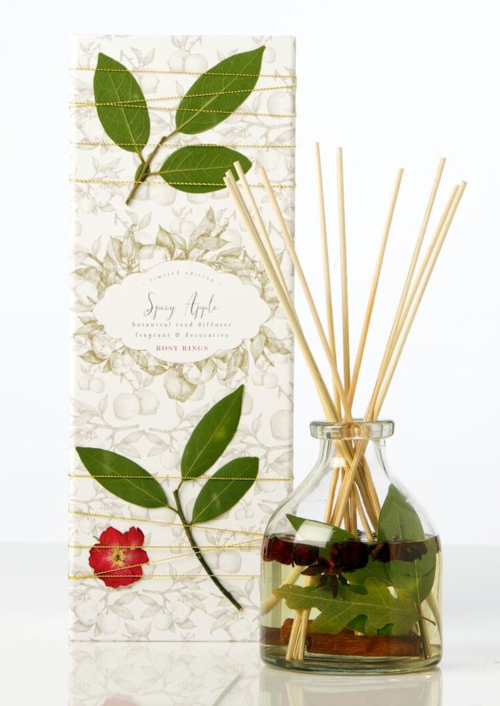 SPICY APPLE Petal and Thread Rosy Rings Botanical Reed Diffuser