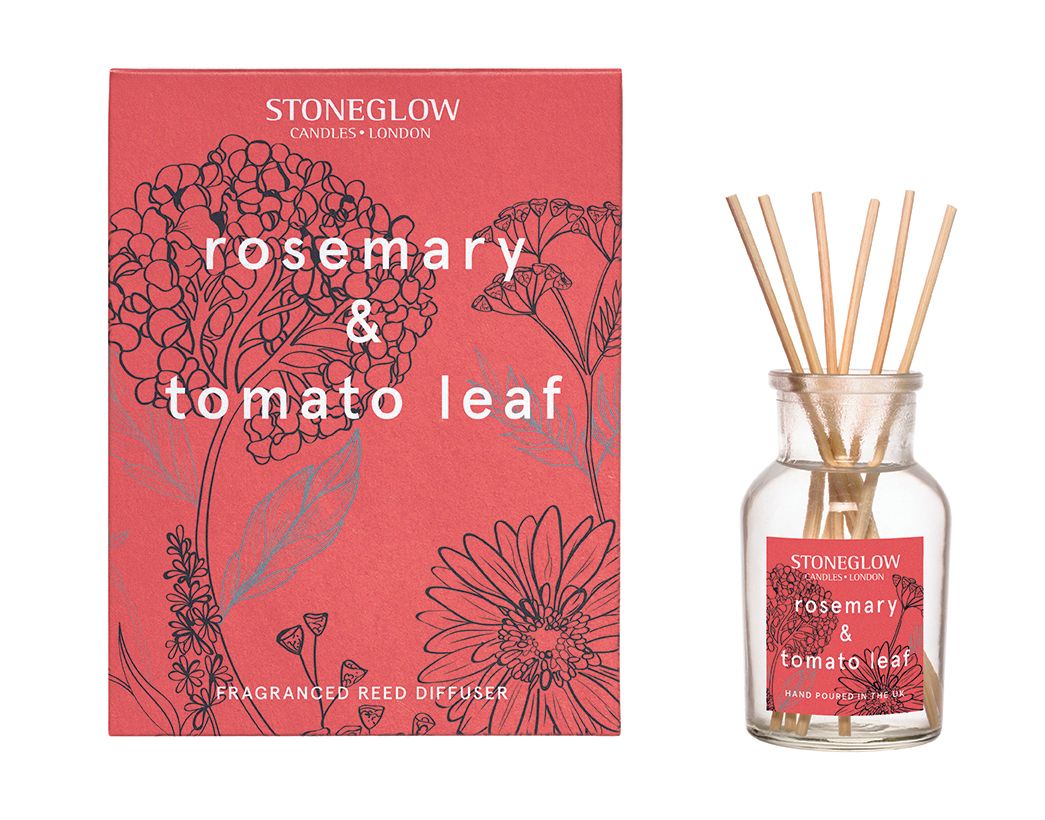ROSEMARY and TOMATO LEAF Stoneglow Potager Garden Reed Diffuser 150 ml