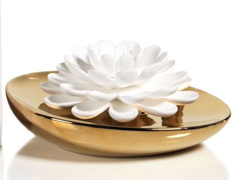 FLEUR D ORANGER Dream Porcelain Flower Aroma Diffuser by Zodax