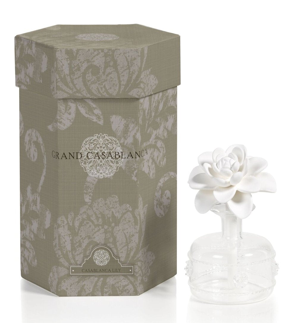 CASABLANCA LILY Mini Grand Casablanca Aroma Porcelain Diffuser by Zodax
