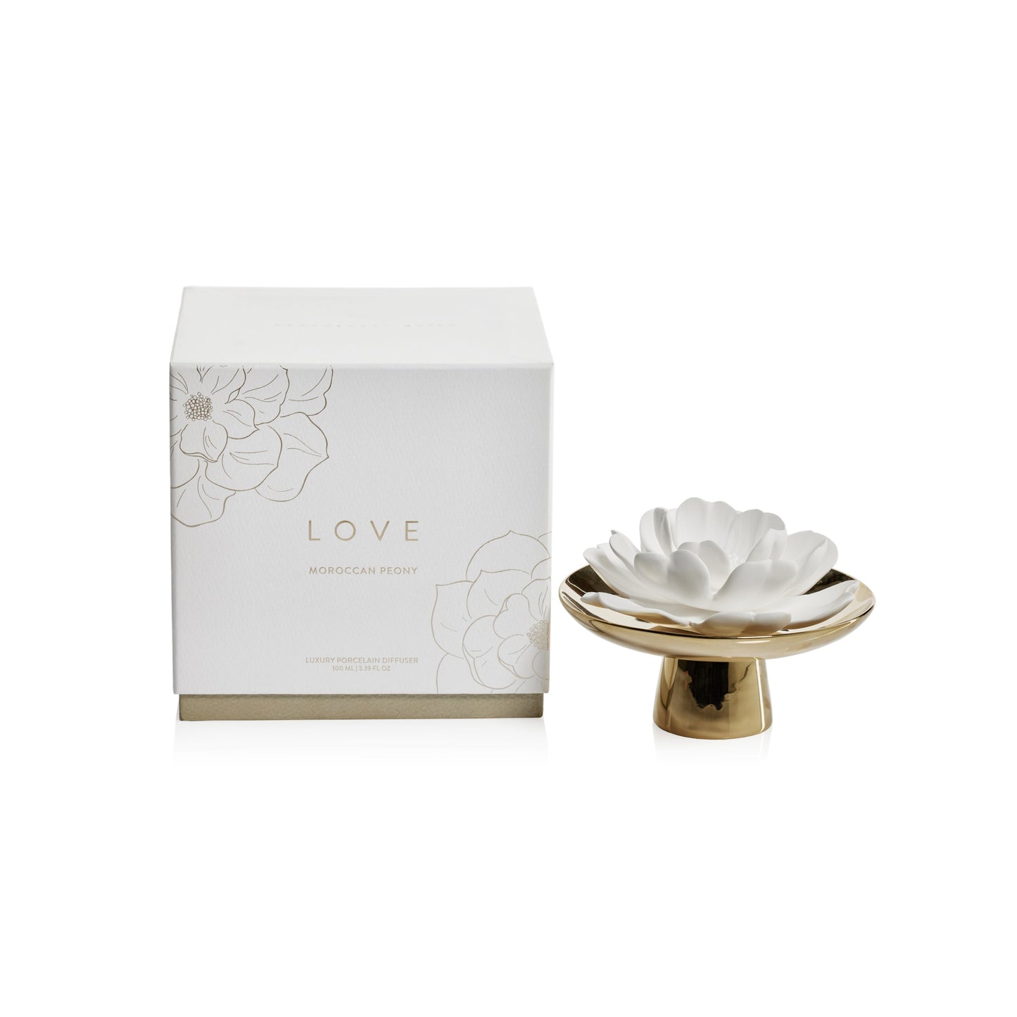 MOROCCAN PEONY  - LOVE Porcelain Zodax Porcelain Diffuser