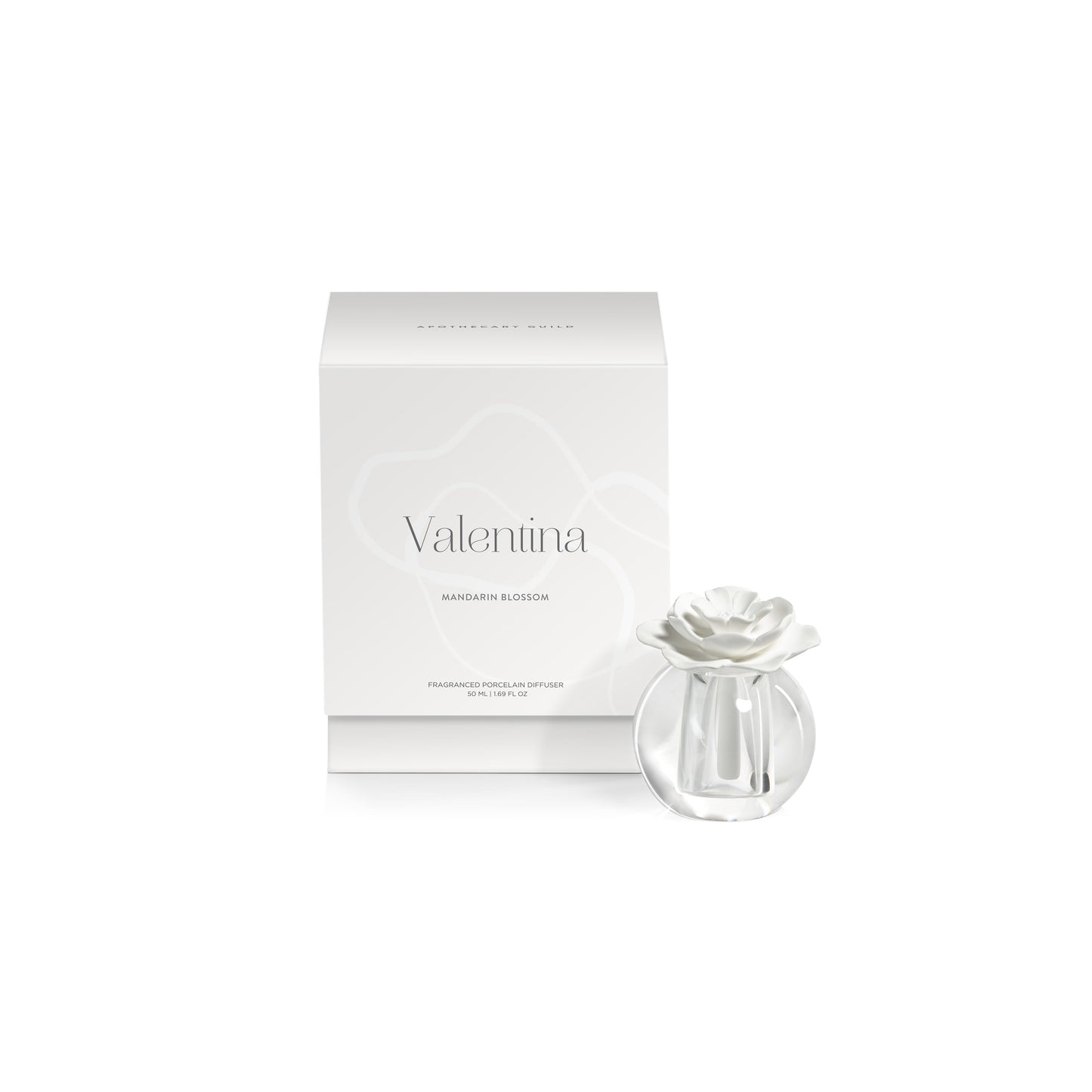 MANDARIN BLOSSOM - VALENTINA MINI Crystal Ball Zodax Porcelain Diffuser