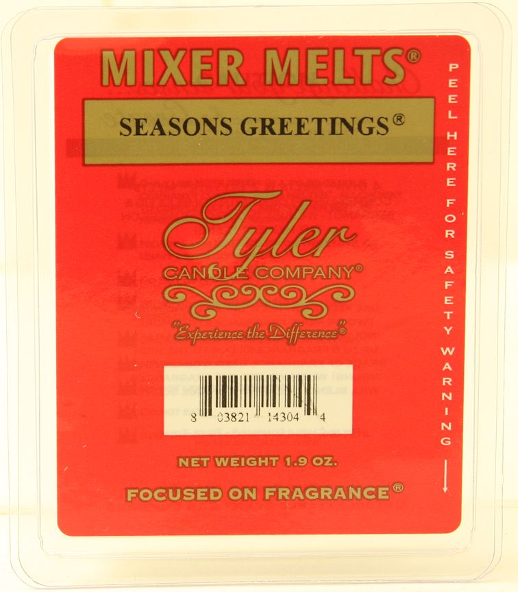 SEASONS GREETINGS Fragrance Scented Wax Mixer Melts by Tyler Candles