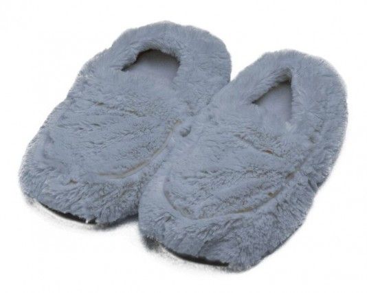 GRAY WARMIES Cozy Plush Body Slippers