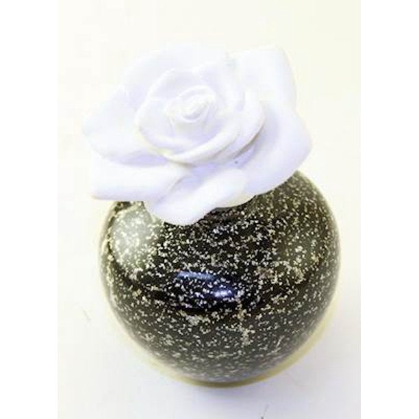 Black & Silver Specks Scentier Mini Flameless Ceramic Flower Fragrance Diffuser