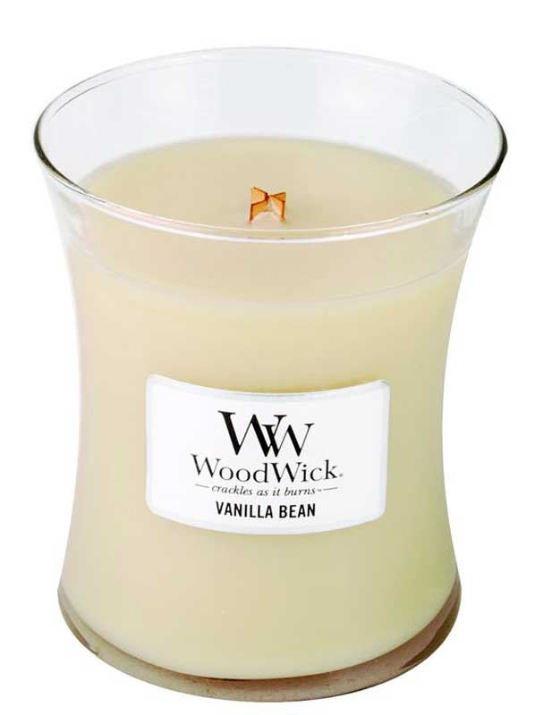 Vanilla Bean - WoodWick 10oz Medium Jar Candle Burns 100 Hours