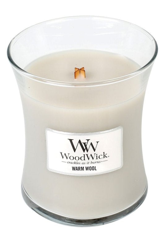 WARM WOOL - WoodWick 10oz Medium Jar Candle Burns 100 Hours