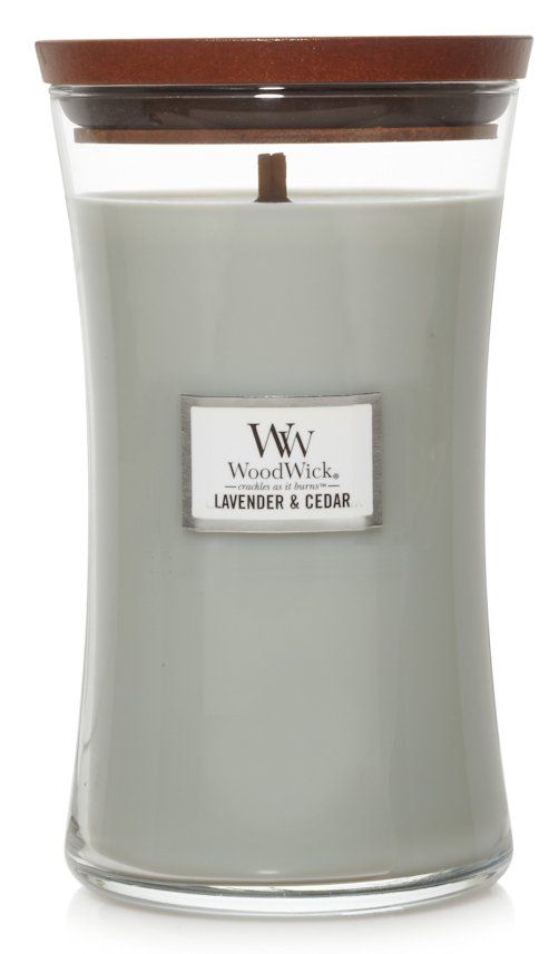 LAVENDER CEDAR - WoodWick 22oz Large Jar Candle Burns 180 Hours