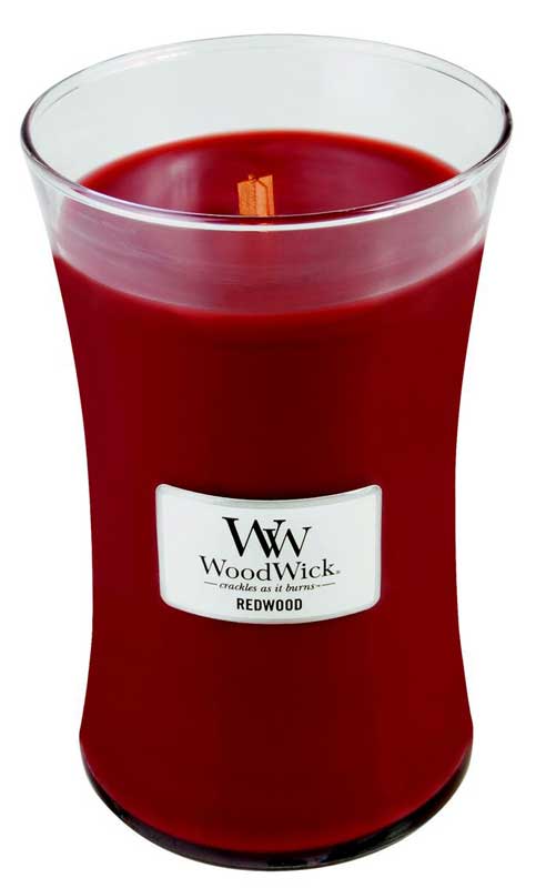 REDWOOD WoodWick 22oz Large Jar Candle Burns 180 Hours