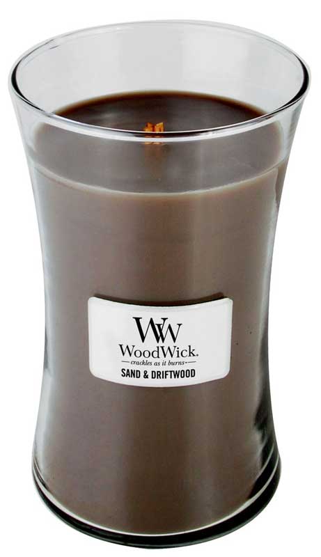 SAND DRIFTWOOD - WoodWick 22oz Large Jar Candle Burns 180 Hours