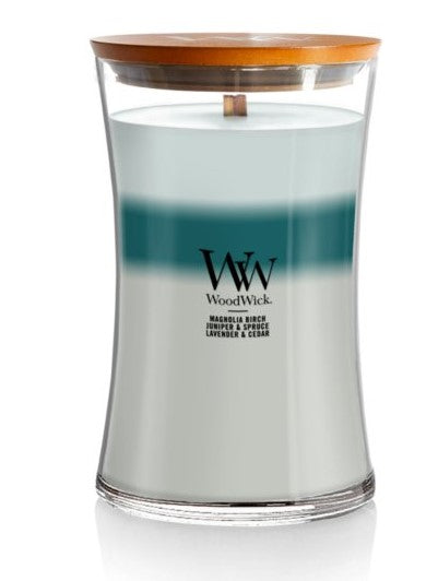 ICY WOODLAND WoodWick Trilogy 22oz Medium Jar Candle - 3 in One