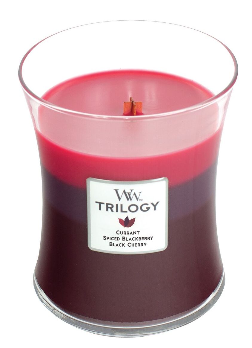 SUN-RIPENED BERRIES WoodWick Trilogy 10 oz Scented Jar Candles - 3 in One